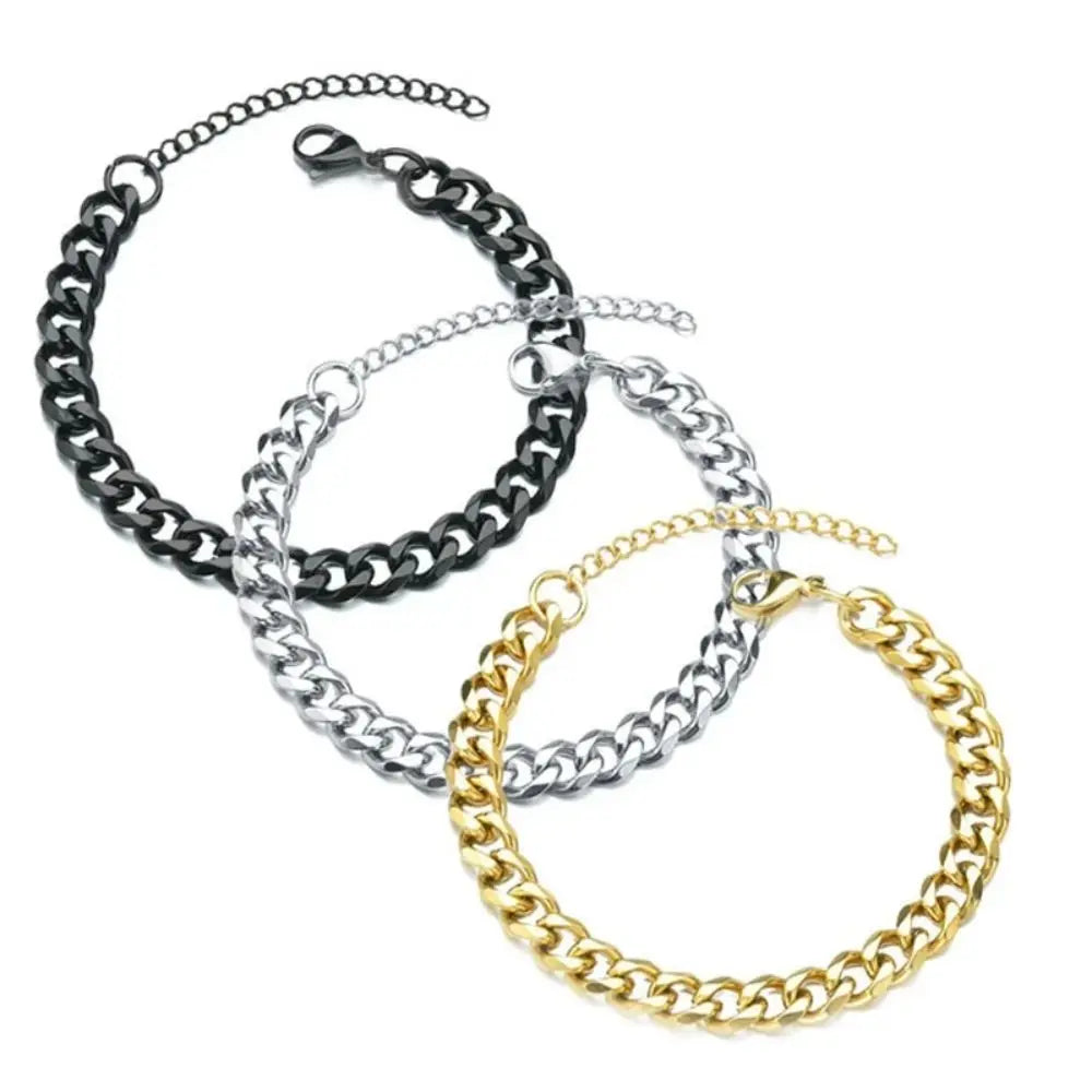 Bracelet tendance en acier inoxydable pour homme et femme