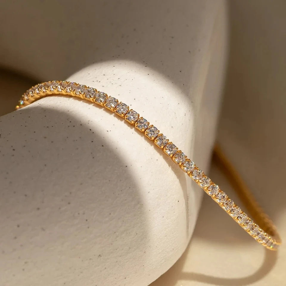 Bracelet Plaqué Or Femme – Scintillement Élégant & Finition Luxe