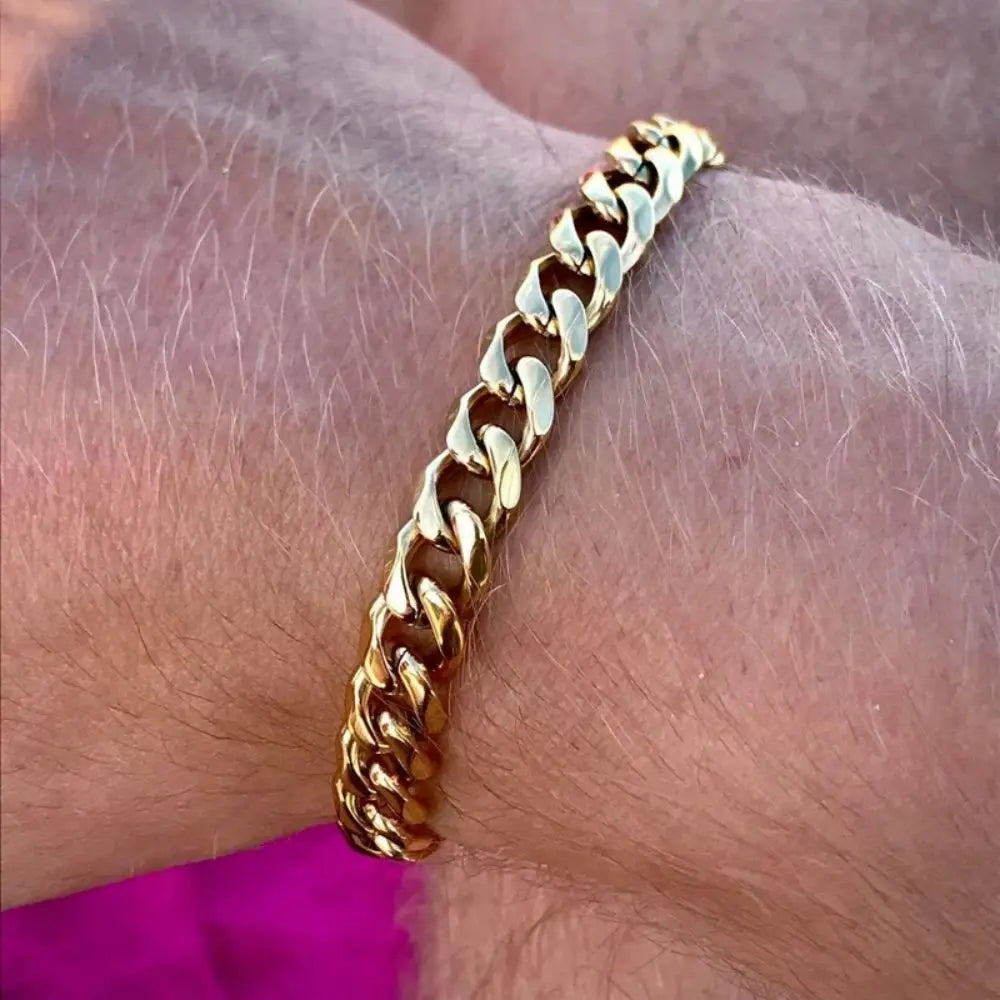 Bracelet tendance en acier inoxydable pour homme et femme