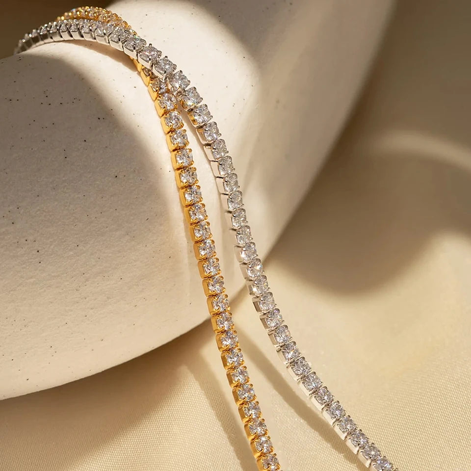 Bracelet Plaqué Or Femme – Scintillement Élégant & Finition Luxe