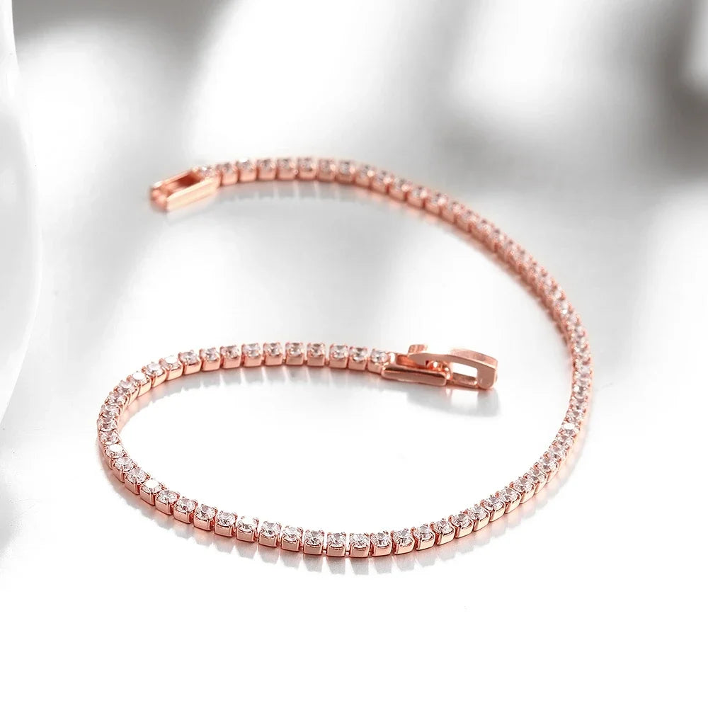 Bracelet tennis en argent pour femme