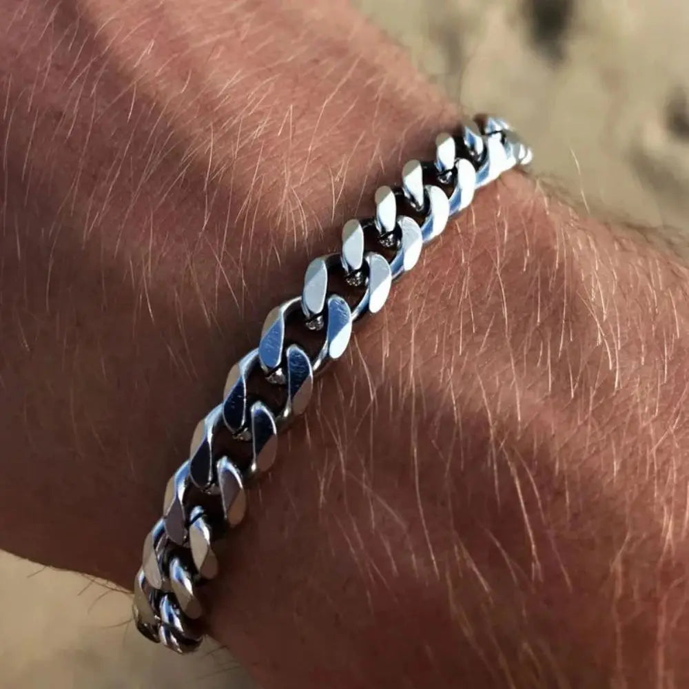 Bracelet tendance en acier inoxydable pour homme et femme
