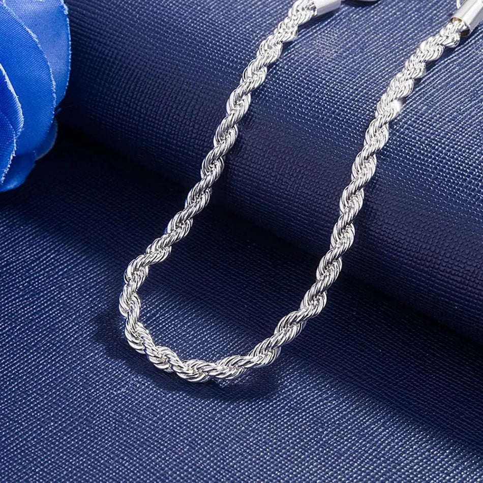 Bracelet simple en argent pour homme et femme