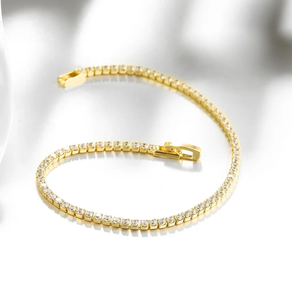 Bracelet tennis en argent pour femme