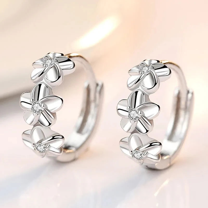 Boucles d’oreille à l’aiguille en argent sterling 925