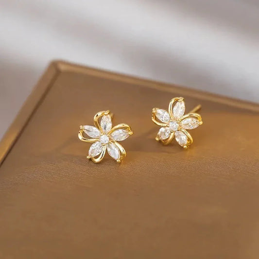 Boucle d'oreille fleur pour femme