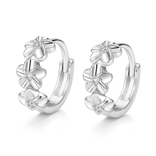 Boucles d’oreille à l’aiguille en argent sterling 925