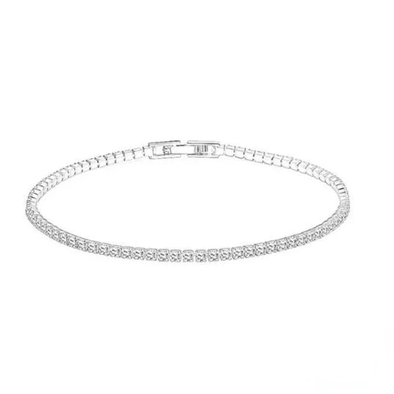 Bracelet tennis en argent pour femme