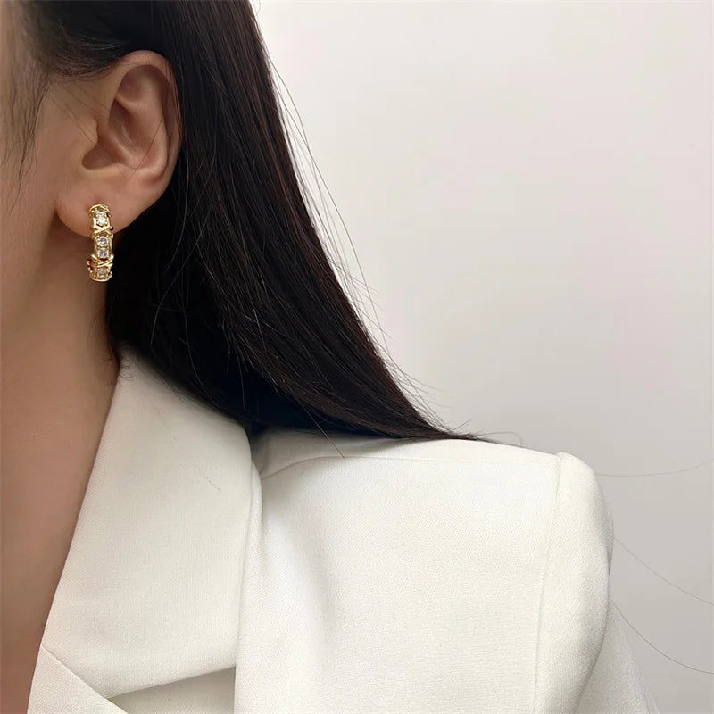 Boucle d'oreille à tige pour femme